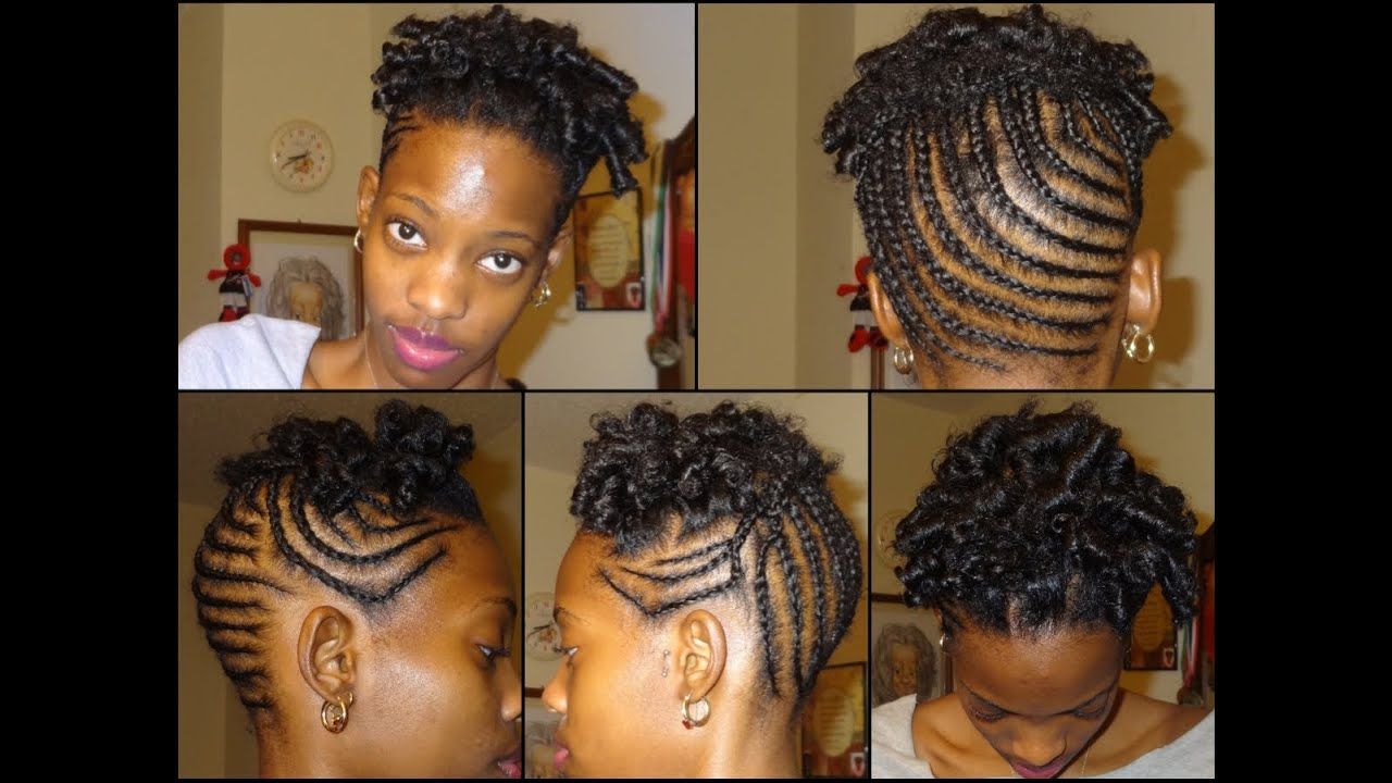 Curly Braided Updo On Natural Short Hair  (View 7 of 20)