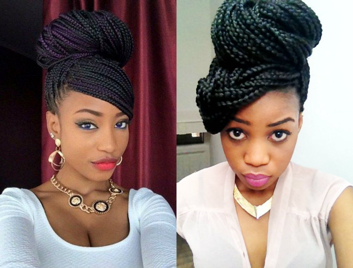 Current Box Braids Bun Hairstyles With Box Braids Bun Hairstyles You Will Swear With Hairstyles (View 2 of 20)