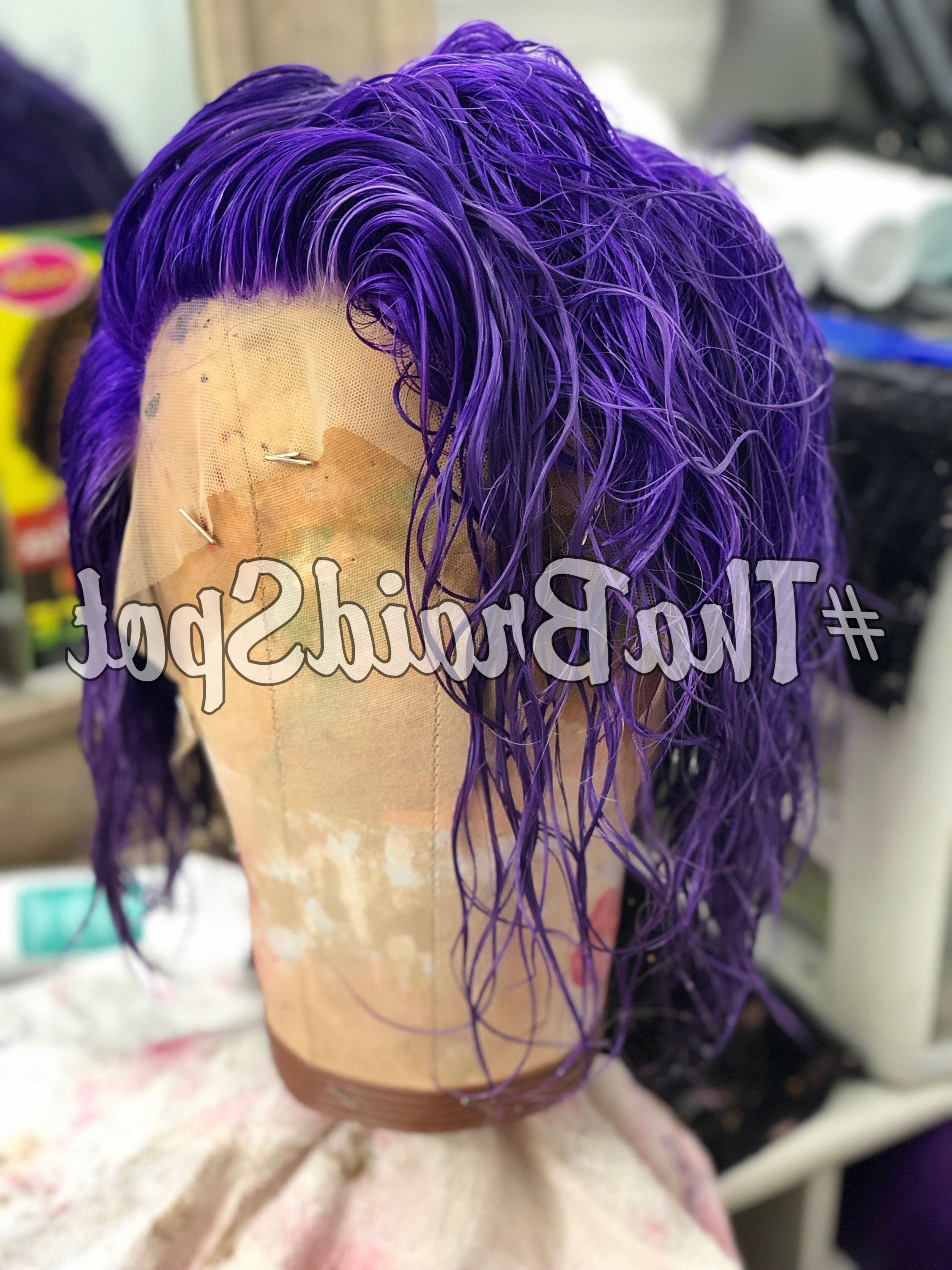 Current Purple Pixies Bob Braid Hairstyles With Regard To Purple Pixie Bob Frontal Wig #crochet #thabraidspot (View 3 of 20)
