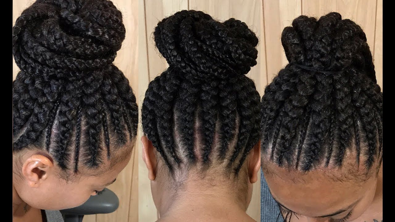 Current Thin And Thick Cornrows Under Braid Hairstyles Intended For Slim/thick Ponytail Braids (View 16 of 20)