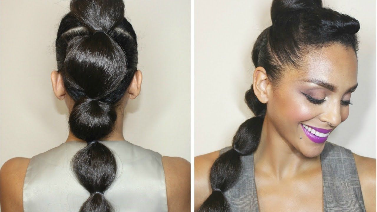 Discocurlstv Inside Widely Used Bubble Pony Updo Hairstyles (View 10 of 20)