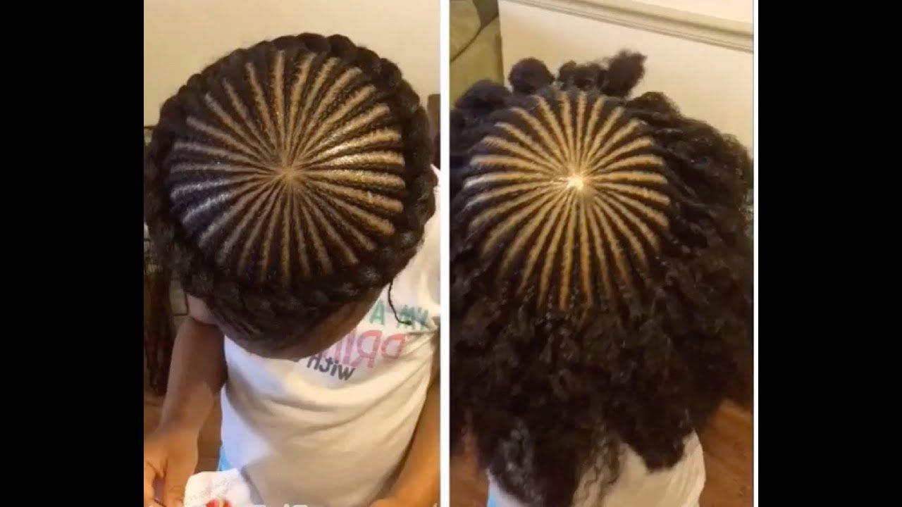 ♡ Tnc – 33 ♡ Halo/crown Braid On Kids Natural Hair Intended For Latest No Pin Halo Braided Hairstyles (View 18 of 20)