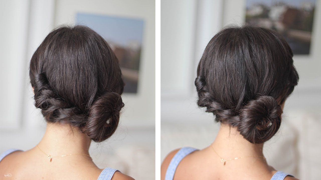 Easy Twisted Side Bun Intended For Well Known Simple Pony Updo Hairstyles With A Twist (View 13 of 20)