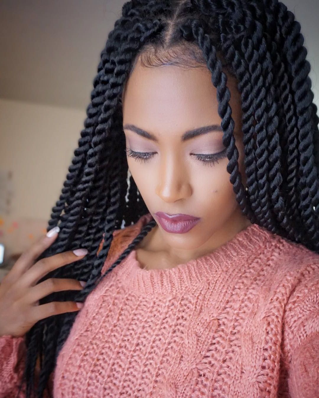Famous Twists And Braid Hairstyles Within 55 Gorgeous Senegalese Twist Styles — Perfection For Natural (View 1 of 20)