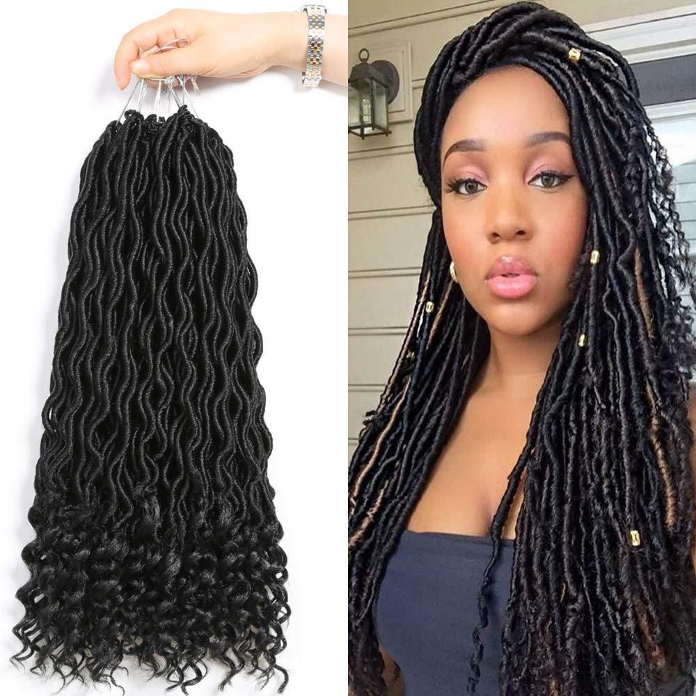 Fashionable Kanekalon Braids With Golden Beads Intended For Goddess Faux Locs Crochet Hair 14 18inch Deep Ends Dreadlocks Braiding Hair  Extension Mambo Crochet Box Braids Afro Kanekalon Braiding Hai (View 9 of 20)