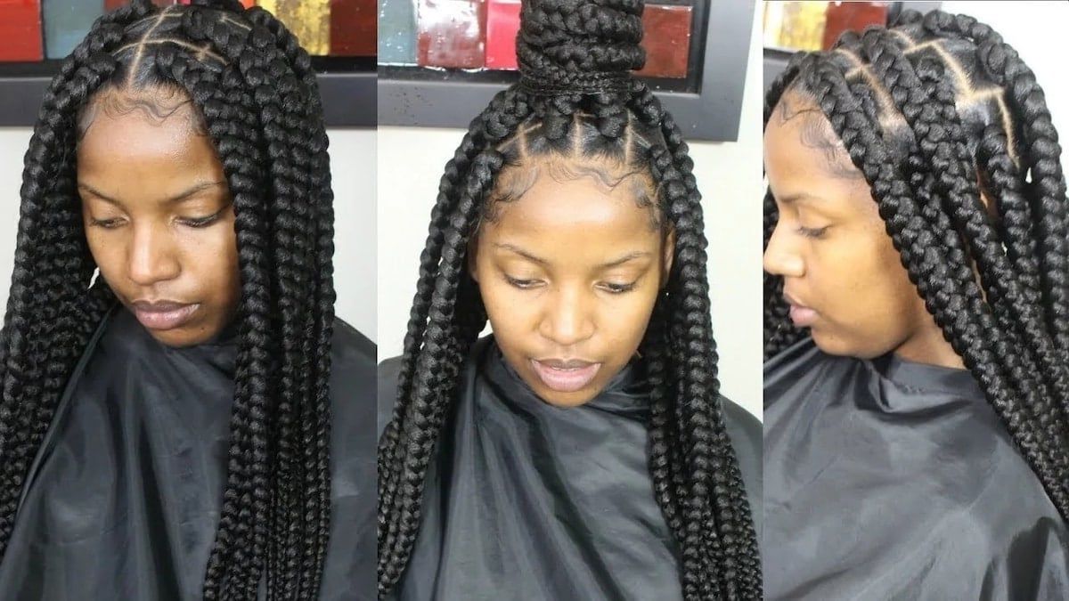 Fashionable Long And Big Cornrows Under Braid Hairstyles With Latest Big Box Braids Hairstyles In 2019 ▷ Tuko.co (View 5 of 20)
