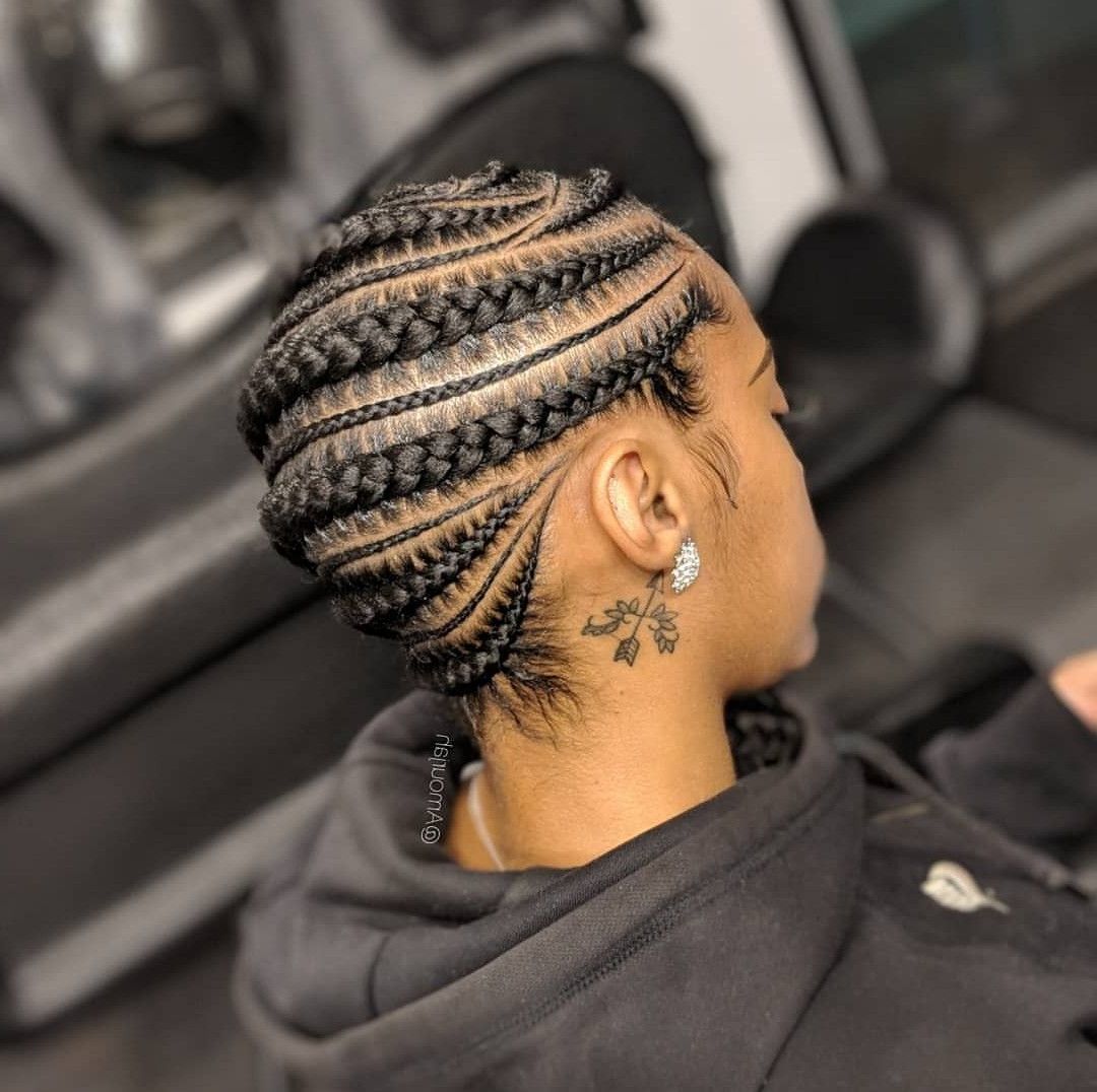 Fashionable Side Cornrows Braided Hairstyles Pertaining To 35 Stunning Feed In Braids Hairstyles To Try This Year! (View 6 of 20)