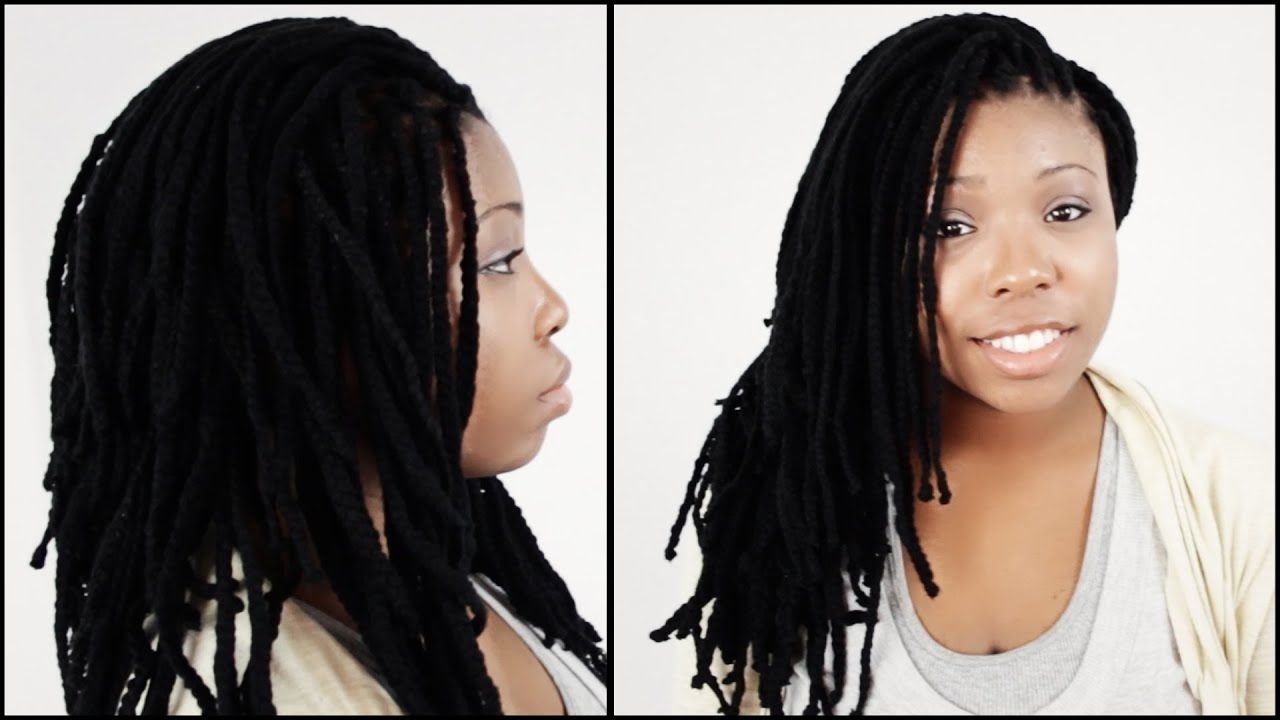 Fashionable Very Thick And Long Twists Yarn Braid Hairstyles With Regard To Yarn Braid Styles Start To Finish In 3 Minutes!!! (View 13 of 20)