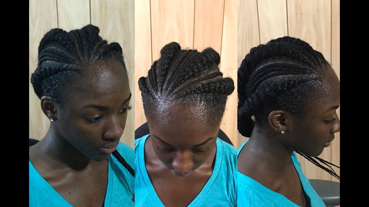 Favorite Thin And Thick Cornrows Under Braid Hairstyles Intended For How To// Feed In Braids//thick/thin Braids (View 9 of 20)
