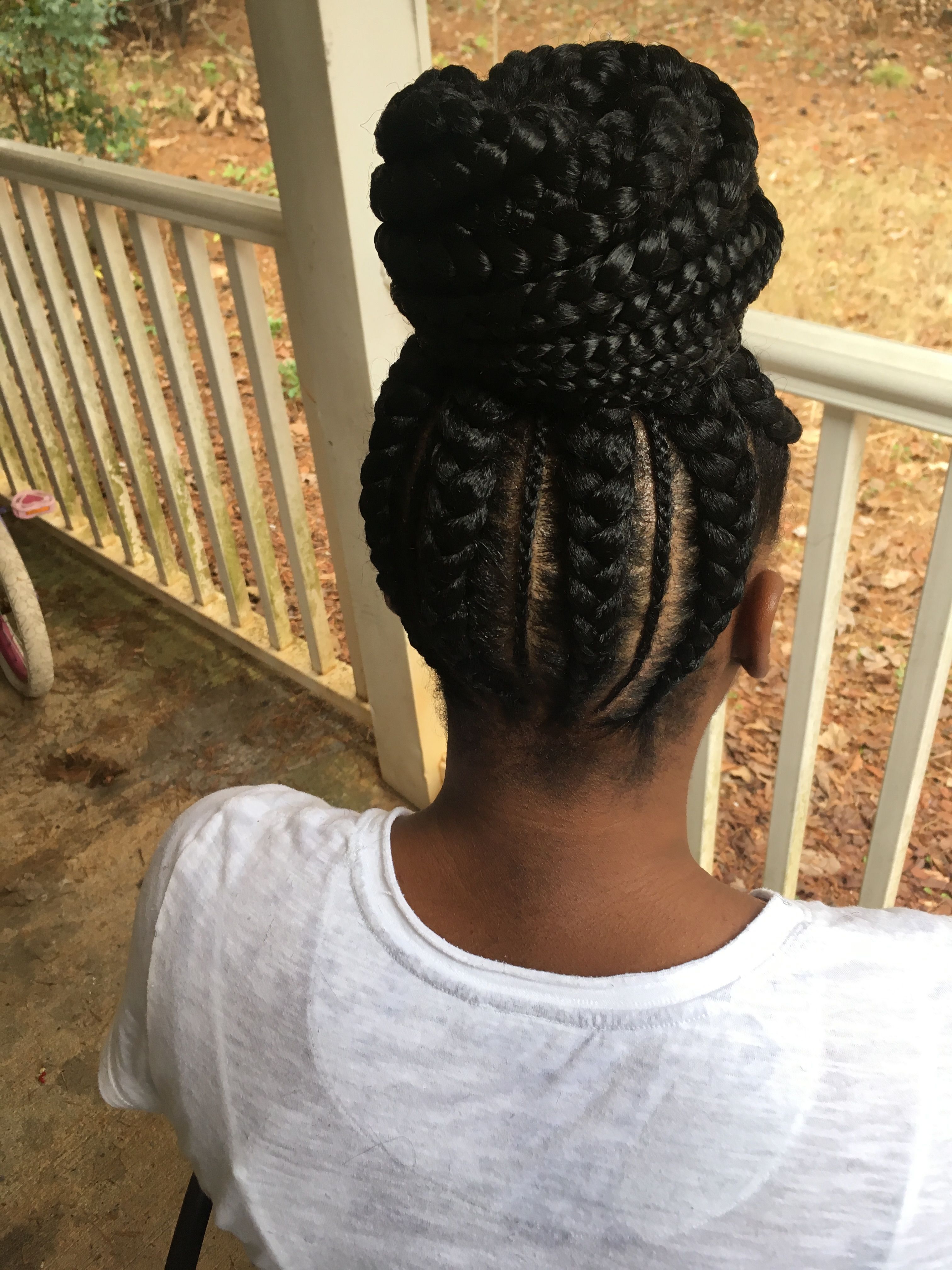 Feed In Braids Updo (View 4 of 20)