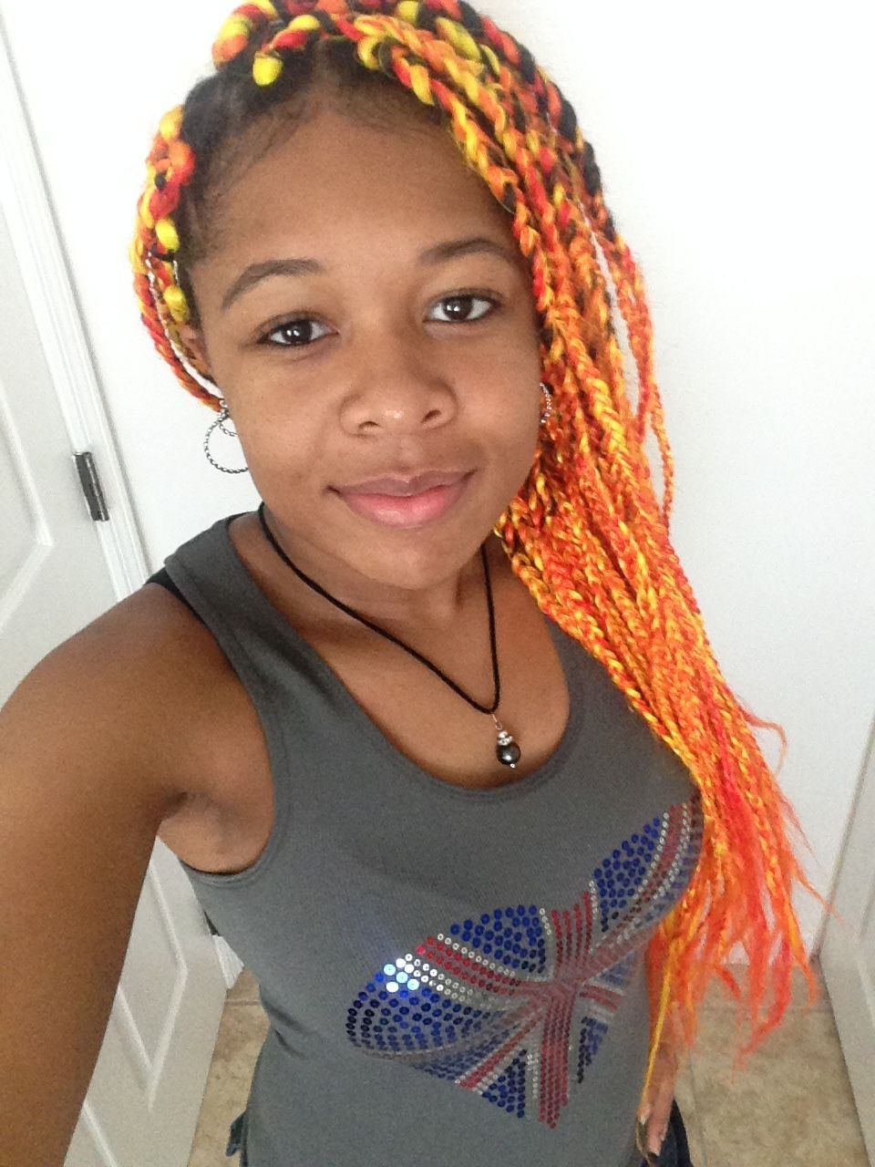 Fire Box Braids Red Orange And Yellow Insta@hrachel  (View 1 of 20)