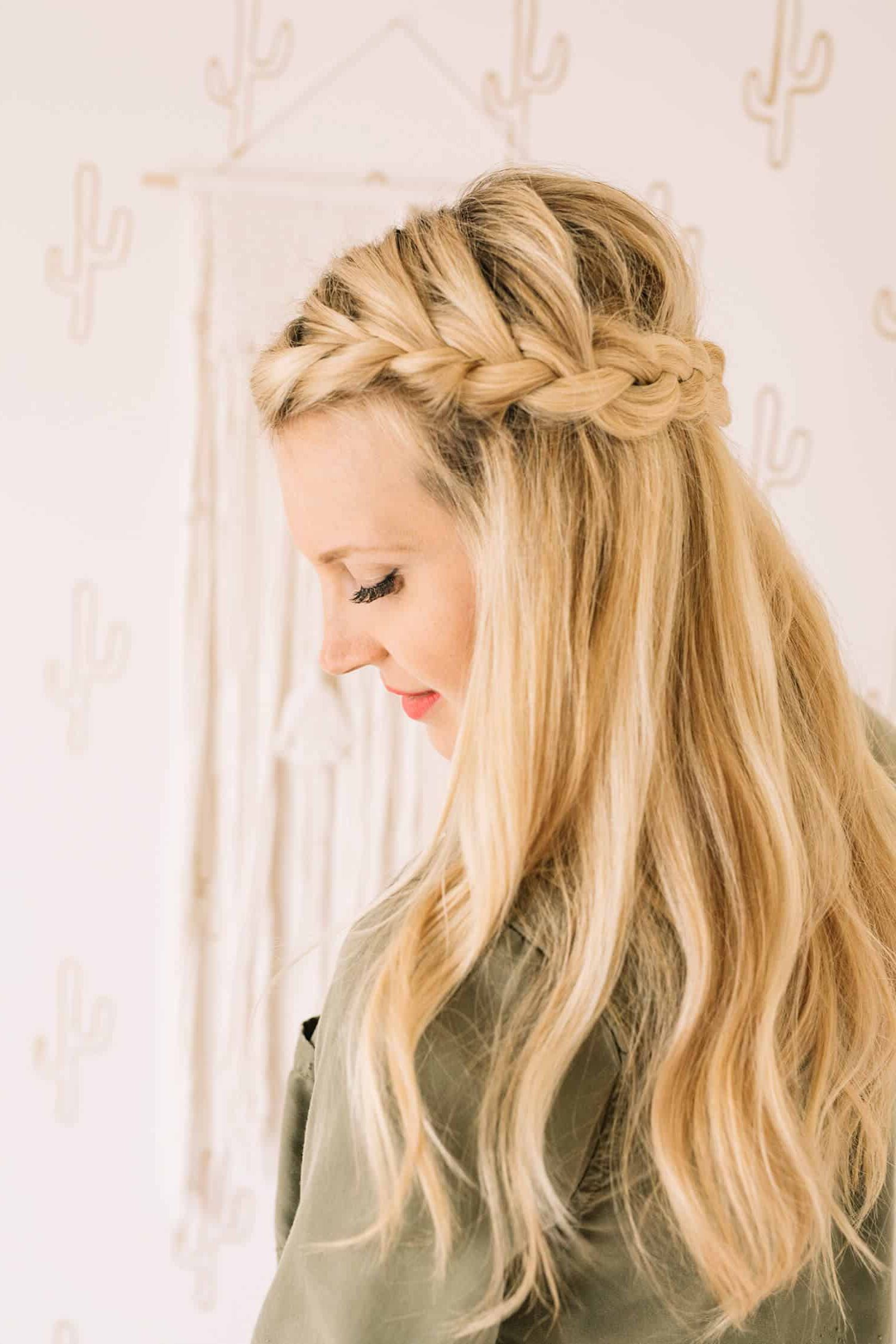 French Braid Half Crown – A Beautiful Mess Pertaining To Famous Softly Pulled Back Braid Hairstyles (View 16 of 20)