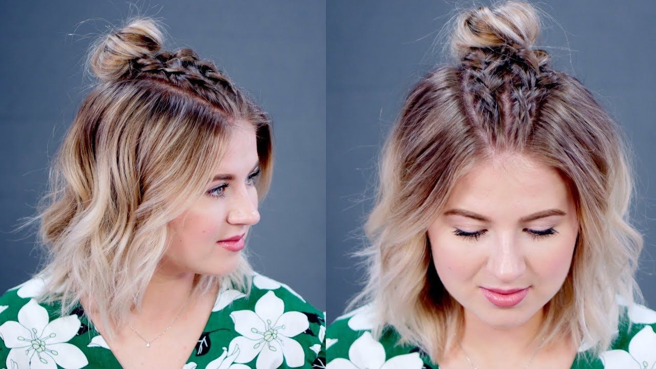 Hairstyle Of The Day: Easy Double Dutch Braids With Messy Bun (View 1 of 20)