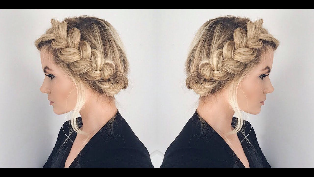Halo Braid Tutorial Regarding 2020 Halo Braided Hairstyles With Long Tendrils (View 6 of 20)