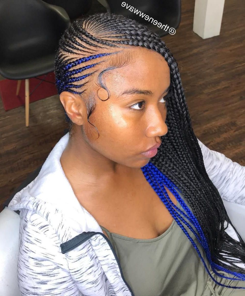 Hot Inside Preferred Blue Sunset Skinny Braided Hairstyles (View 1 of 20)