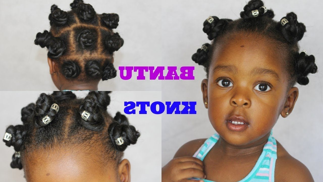 How To: Bantu Knots On Kids / Girls With Extensions — Neknatural Intended For 2020 Bantu Knots And Beads Hairstyles (View 16 of 20)