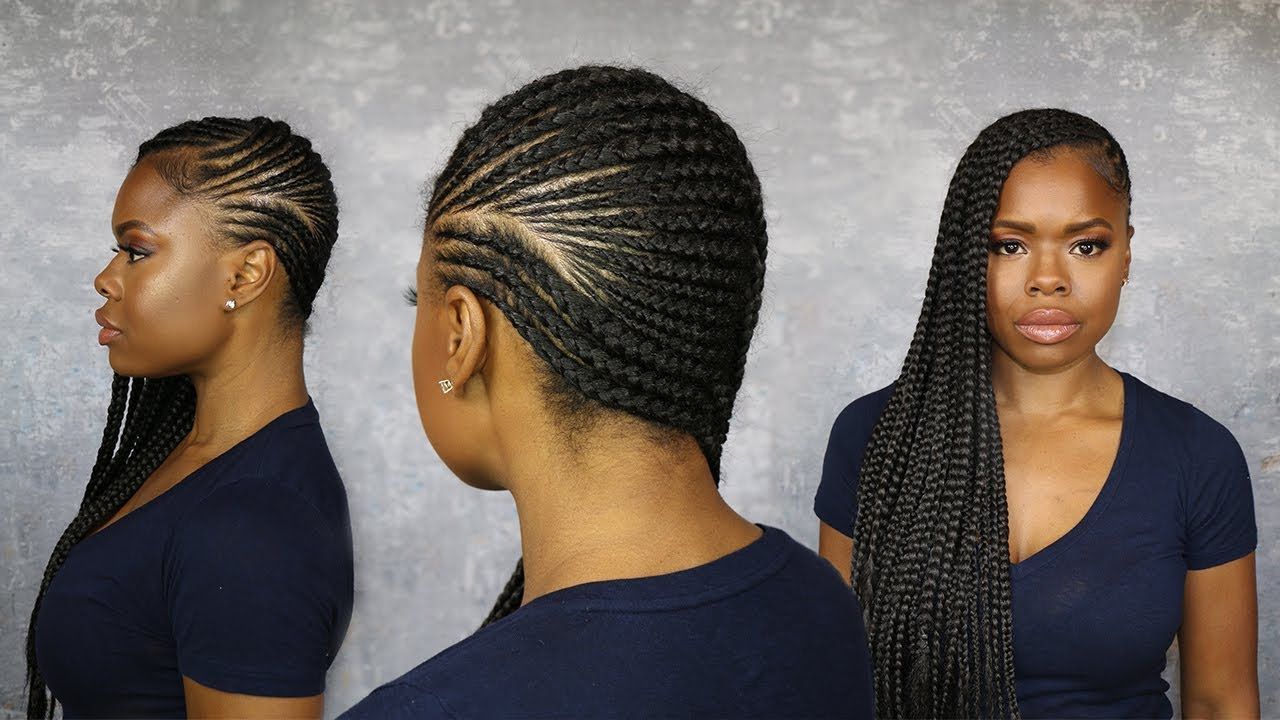 How To Lemonade Braid On Your Own Head W/ Pre & Post Hair And Scalp Care  Tips For Well Known Gold Toned Skull Cap Braided Hairstyles (View 5 of 20)