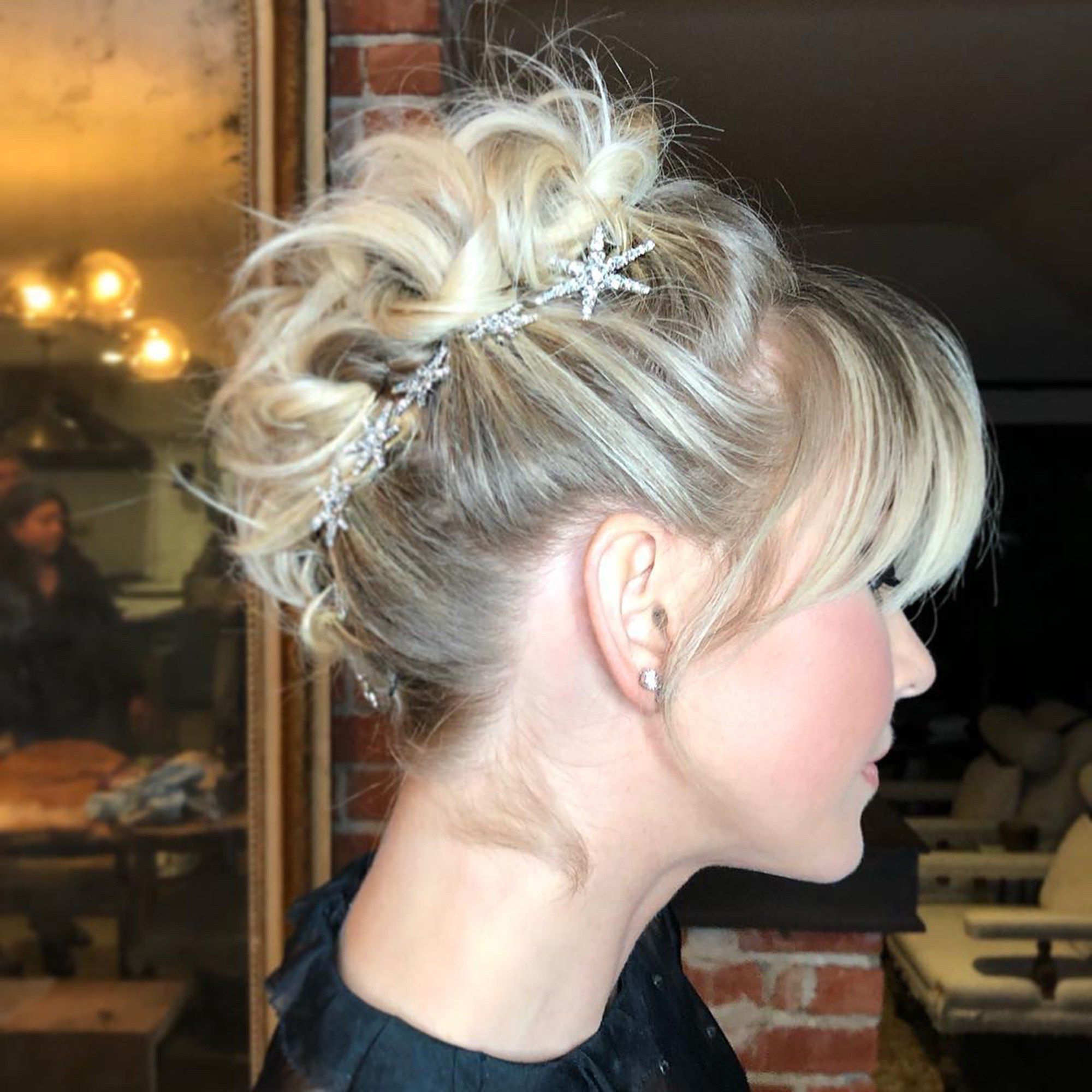Julianne Hough's 37 Best Hairstyles Of All Time, In Photos Inside Newest Stacked Buns Updo Hairstyles (View 18 of 20)