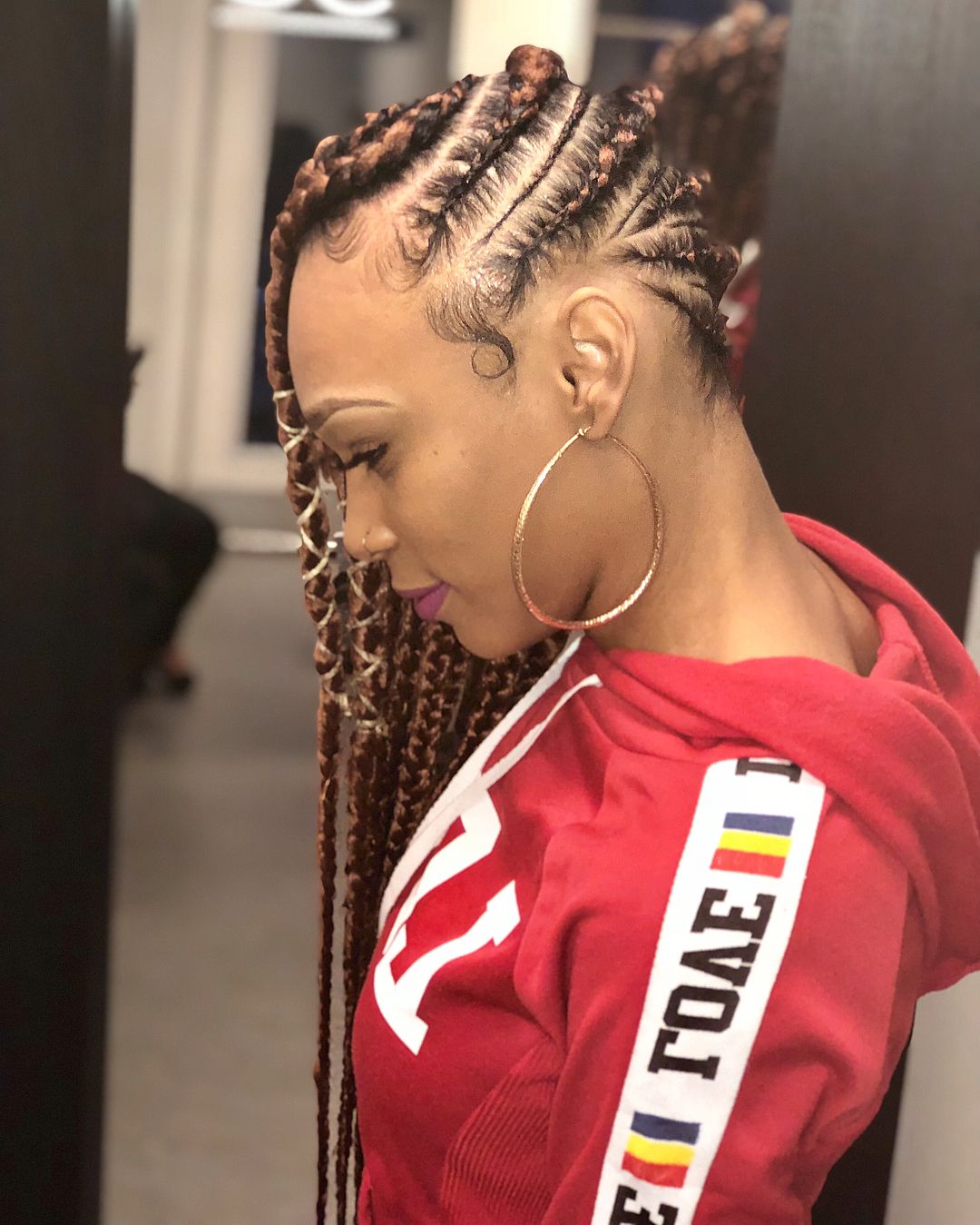 Latest Colorful Cornrows Under Braid Hairstyles Within 34 Trendy Big Lemonade Braids Hairstyles Ponytails With (View 18 of 20)
