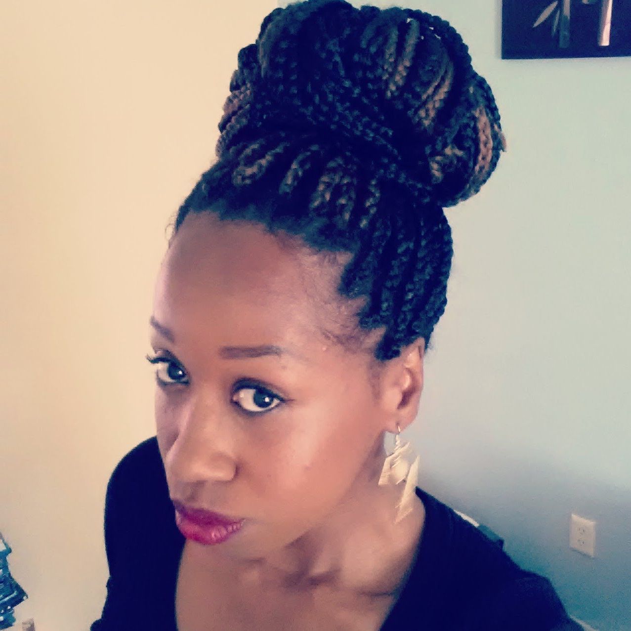 Most Current Bob Braid Hairstyles With A Bun Regarding 30 Top Box Braids Hairstyles For Black Women To Do Yourself (View 16 of 20)