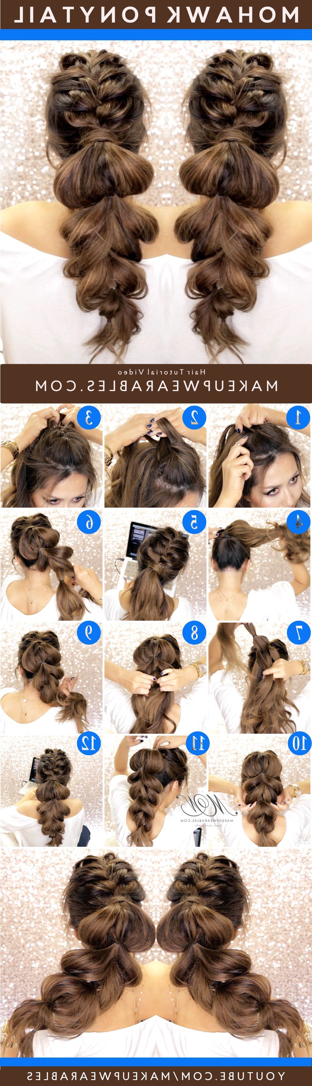 Most Current Romantic Ponytail Updo Hairstyles Intended For Most Romantic Mohawk Braid Ever! (View 10 of 20)