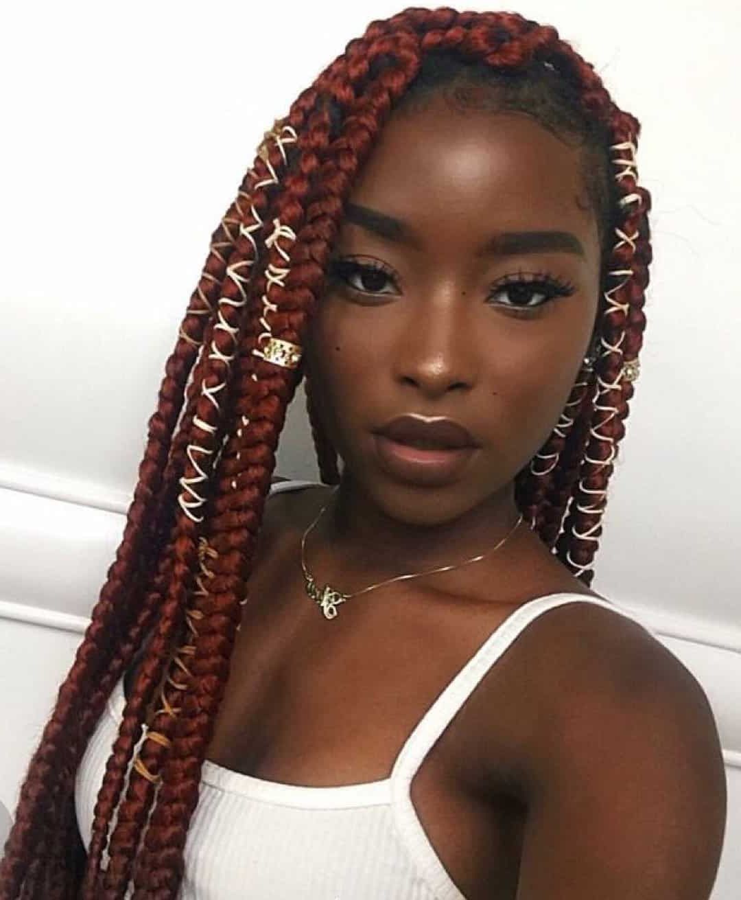 Most Current Wrap Around Triangular Braided Hairstyles With Regard To 25 Big Box Braids That Will Make You Stand Out Of The Crowd (View 16 of 20)