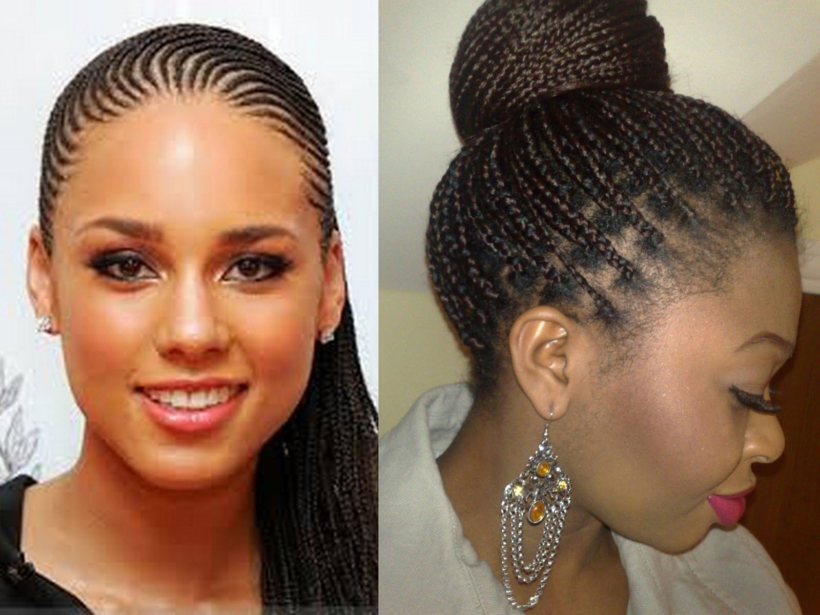 Most Popular Angled Cornrows Hairstyles With Braided Parts Throughout Ghana Braids: Check Out These 20 Most Beautiful Styles (View 20 of 20)