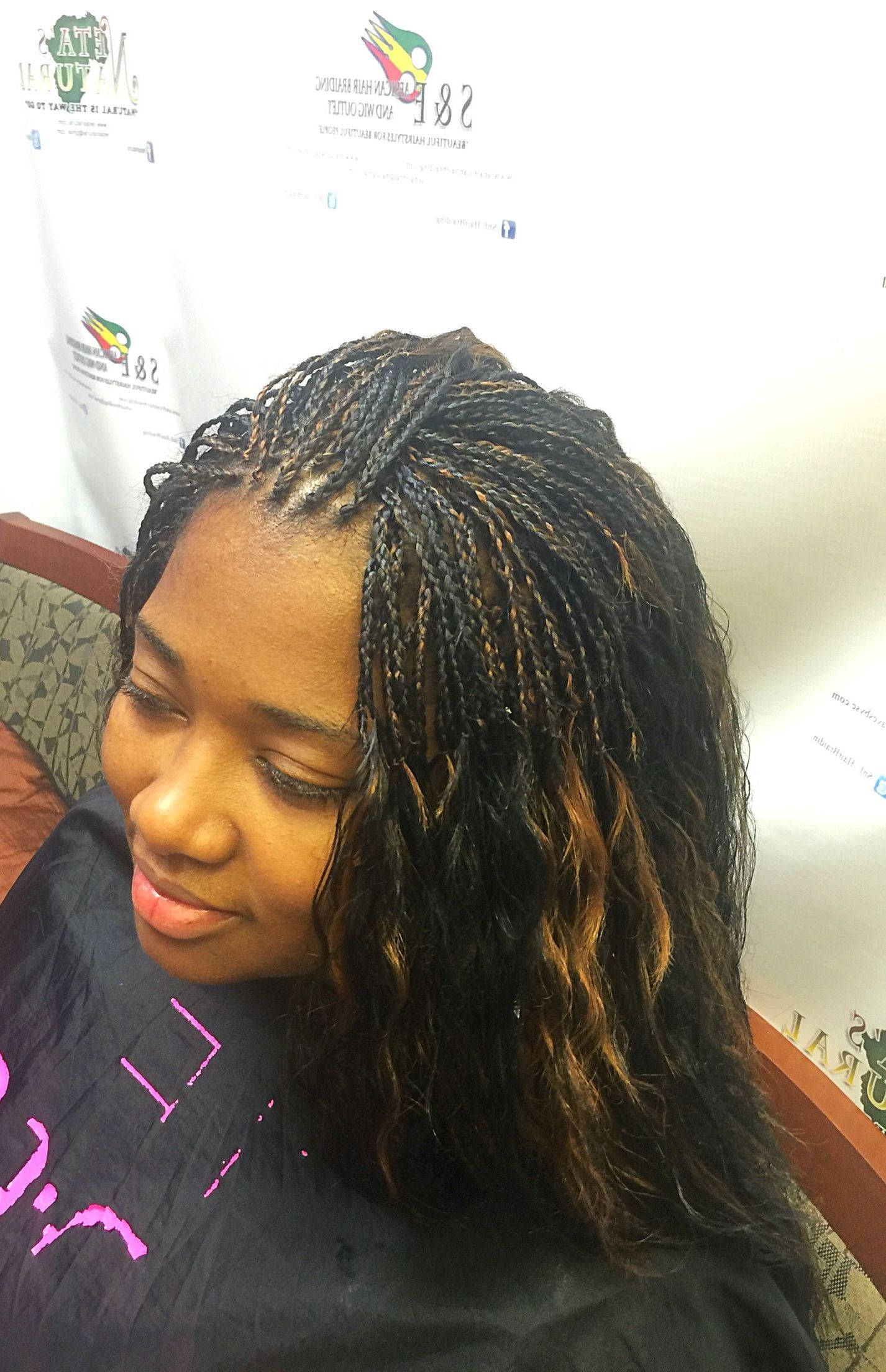 Most Popular Tree Micro Braid Hairstyles Within Half Micro And Half Weaves&e African Hair Braiding (View 2 of 20)