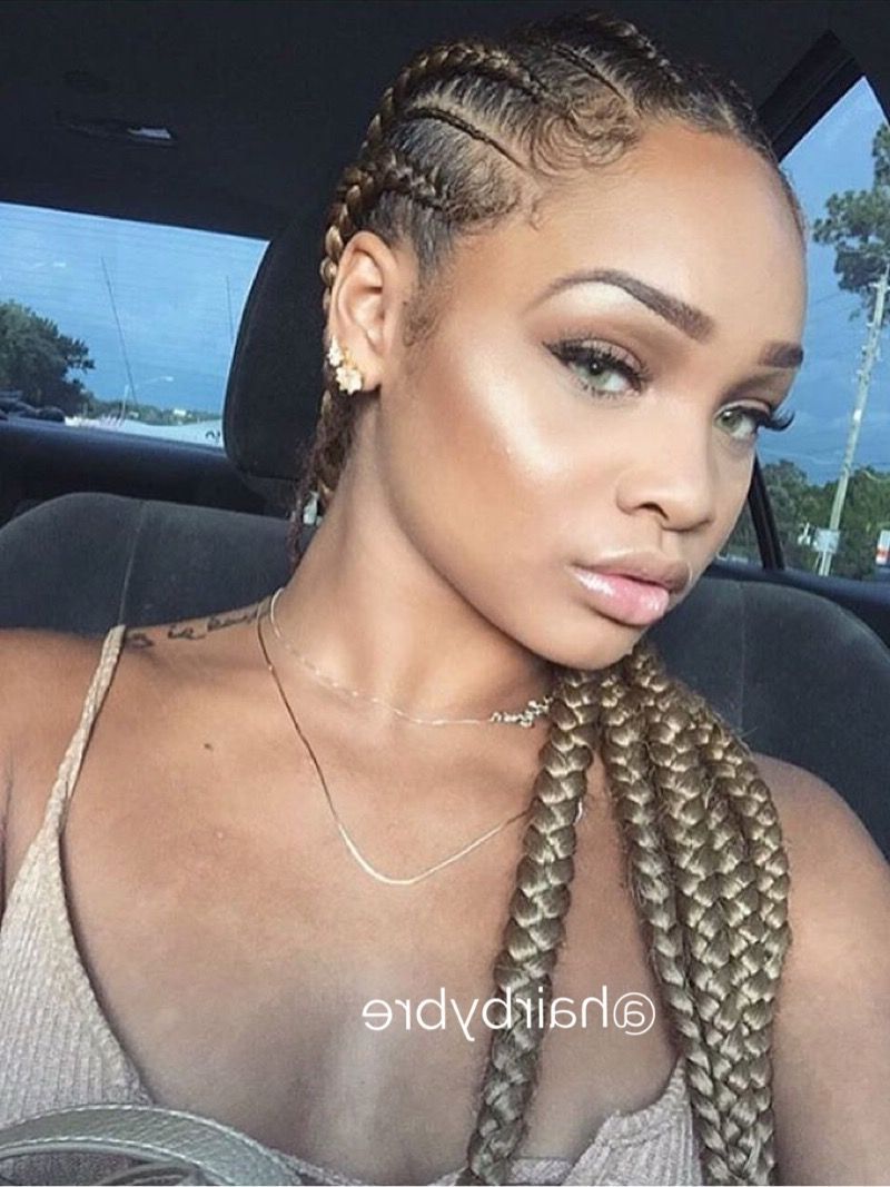 Most Recent Golden Blonde Tiny Braid Hairstyles Regarding Beautiful Blonde Feed In Braids Great For All Seasons (View 8 of 20)