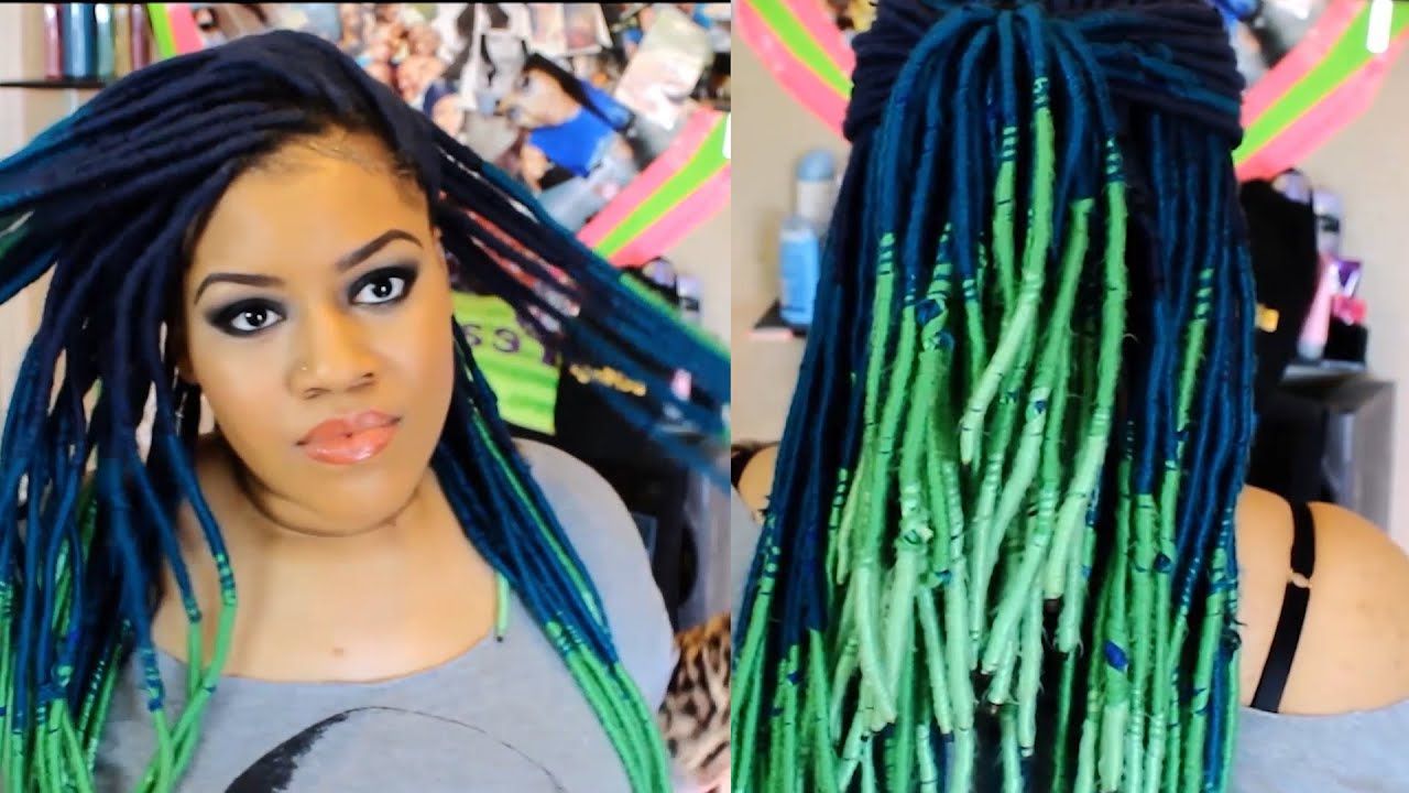 Most Up To Date Blue And White Yarn Hairstyles In How To Make Yarn Braids And Yarn Dreads – Darn Good Yarn (View 11 of 20)