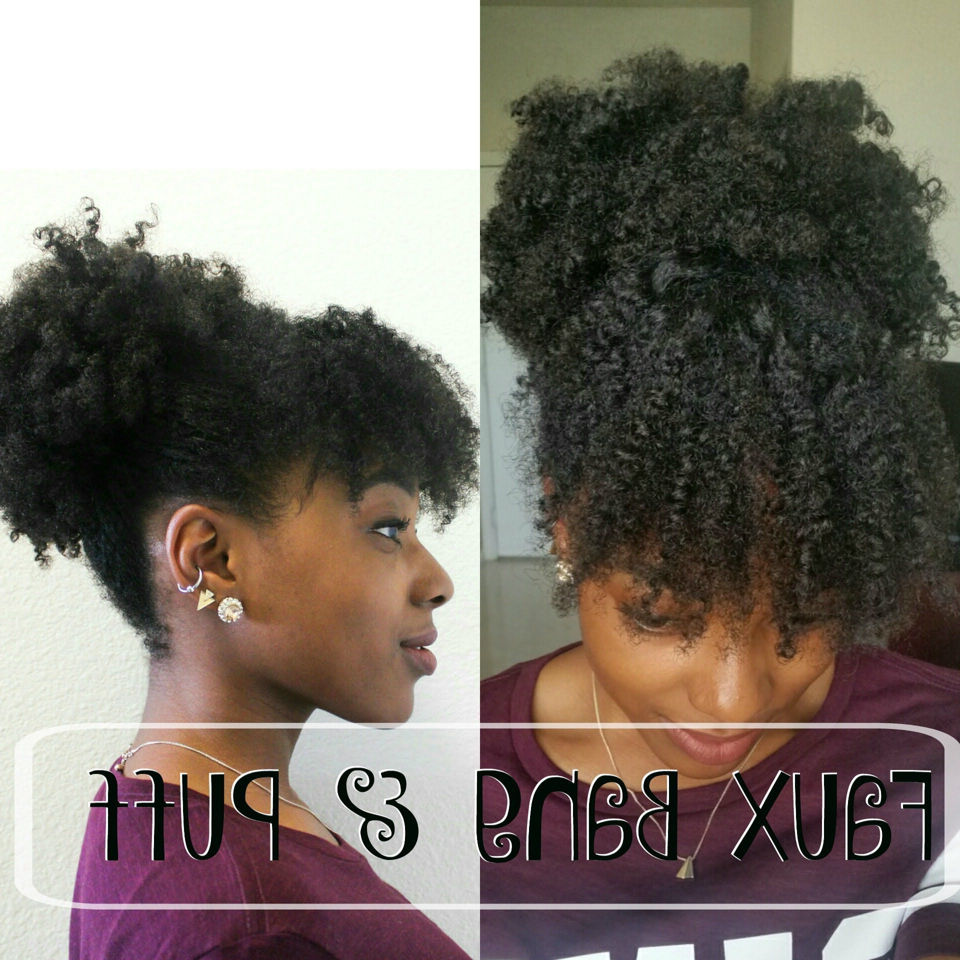 Most Up To Date Natural Bangs Updo Hairstyles Inside Pin On Natural Hair! (View 4 of 20)