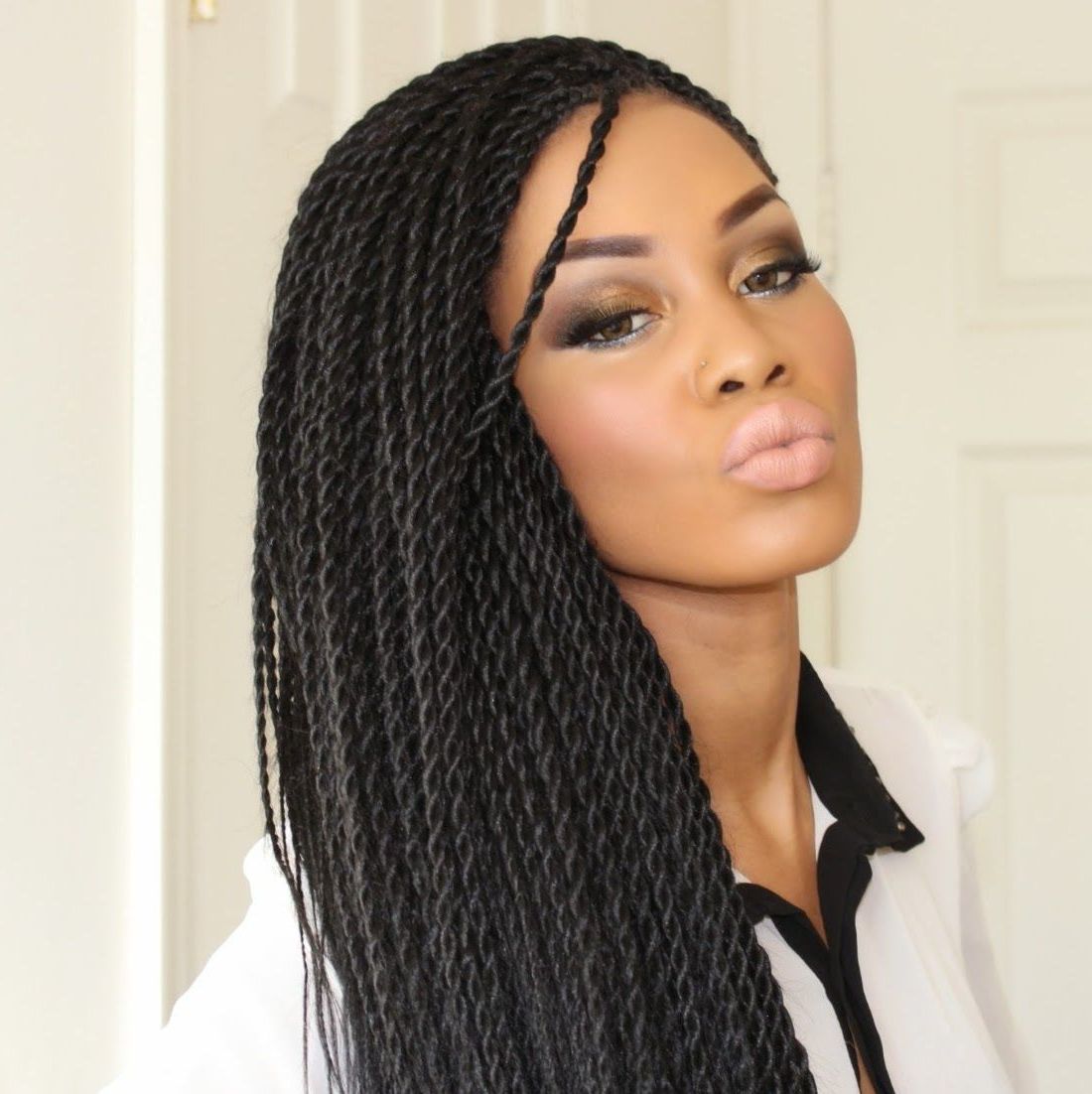 Newest Black And Brown Senegalese Twist Hairstyles Intended For Senegalese Twist Braids Medium Size – Google Search (View 4 of 20)