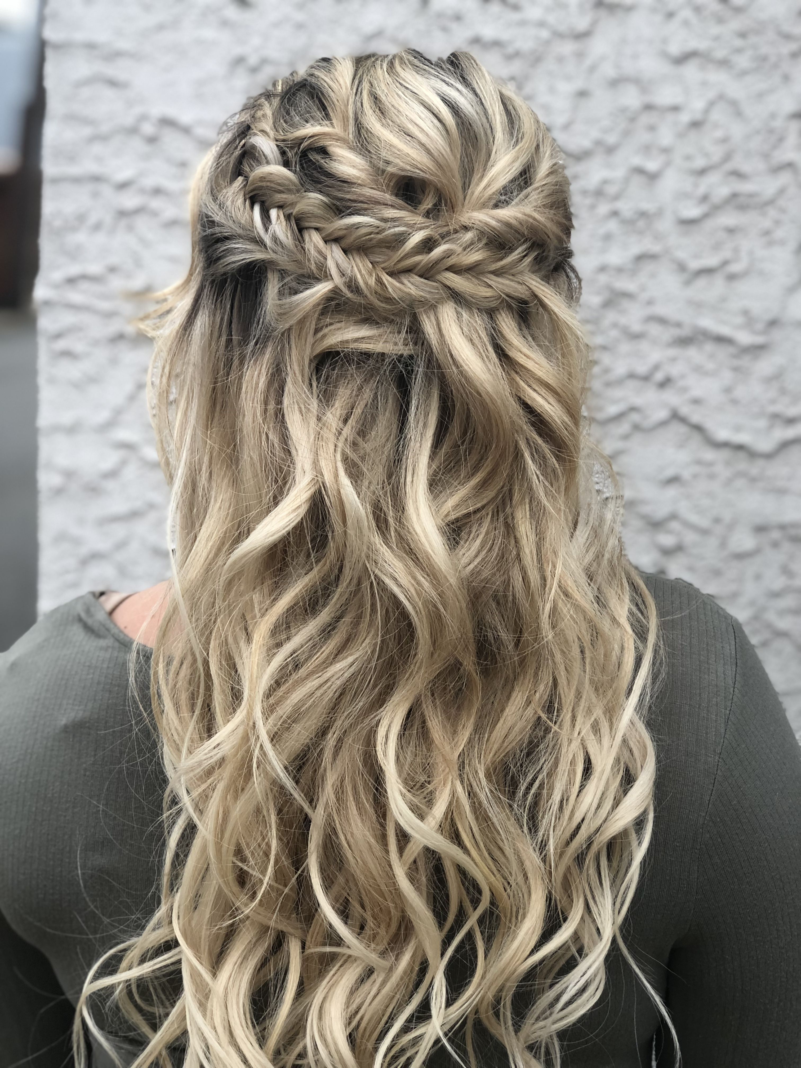 Newest Chic Bohemian Braid Hairstyles In Boho Bridal Hairstyle Half Up Half Down Fishtail Braids (View 14 of 20)