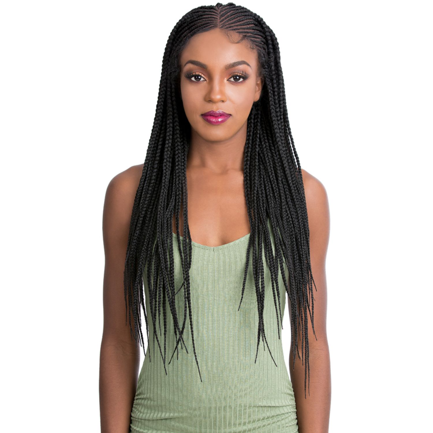 Newest Renaissance Micro Braid Hairstyles Pertaining To It's A Wig Synthetic Hair Lace Front Wig Swiss Lace Braided Wig Micro  Cornrow Box Braid (View 15 of 20)