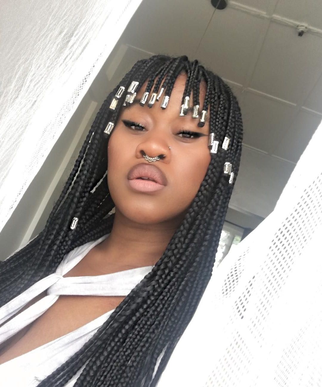 Pin On Black Girl Braids Intended For 2020 Braid Hairstyles With Braiding Bangs (View 4 of 20)