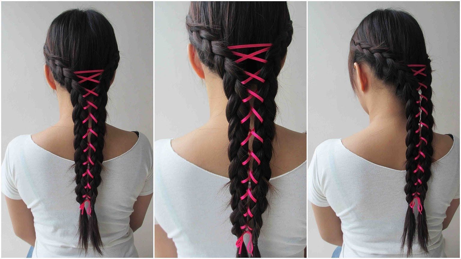 Preferred Loosely Tied Braided Hairstyles With A Ribbon Pertaining To Corset Braided How To Hair Video Tutorial. Very Easy (View 15 of 20)
