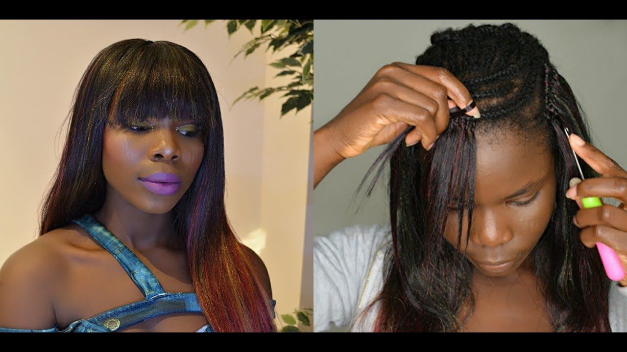 Recent Braid Hairstyles With Braiding Bangs For How To: Straight Crochet Braids With Bangs (View 14 of 20)