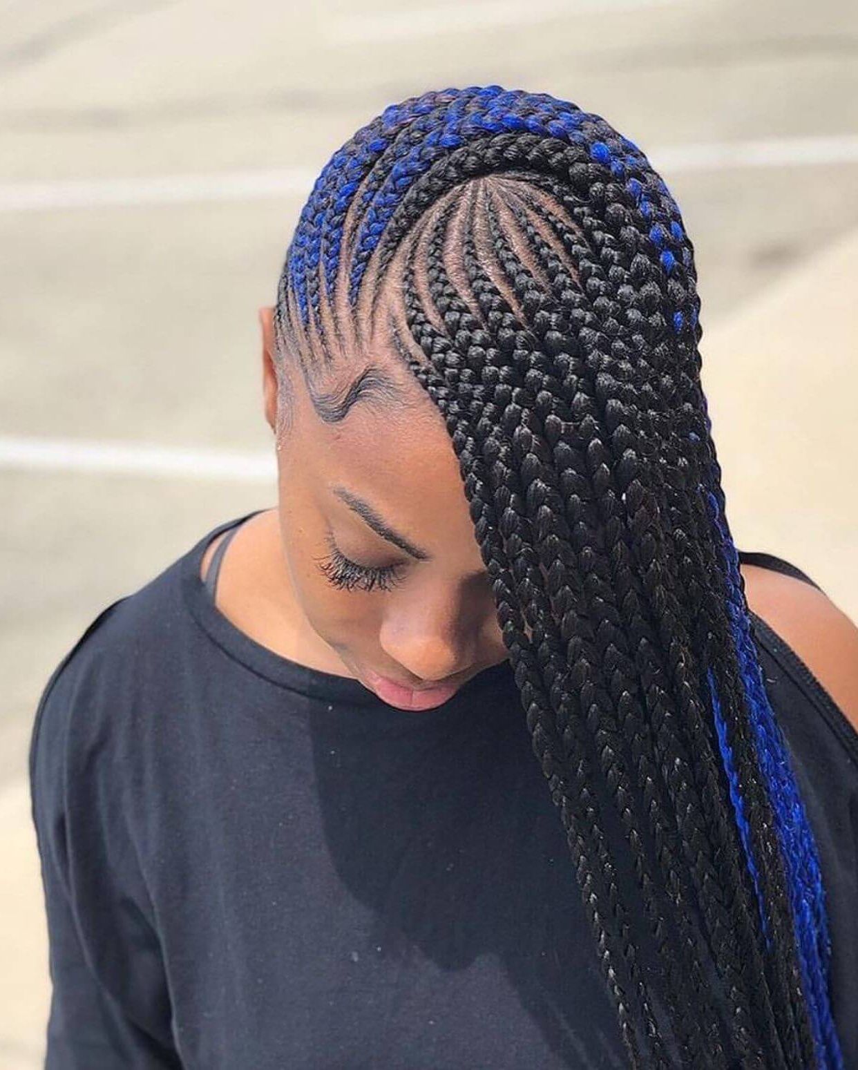 Recent Side Design Micro Braid Hairstyles Inside 29 Latest Cornrows Lemonade Braid Hairstyles Ponytails You (View 18 of 20)