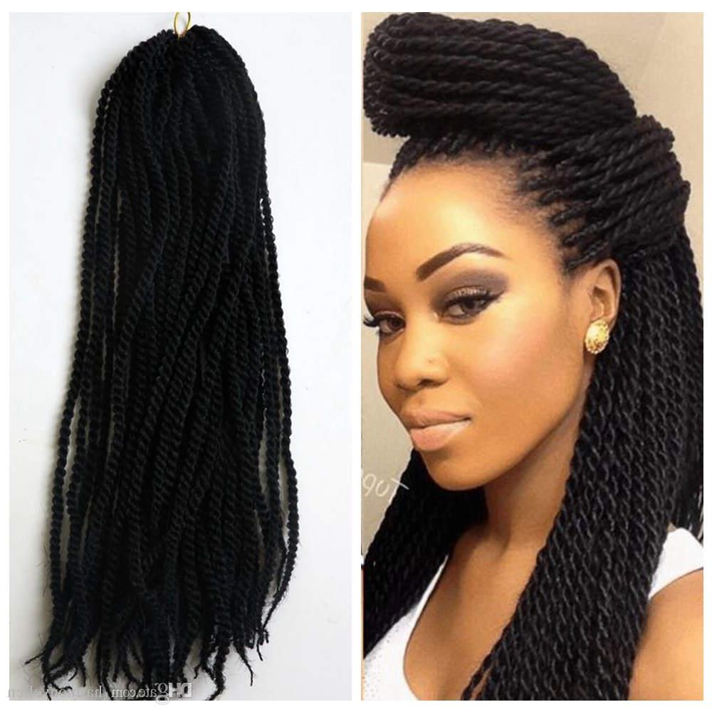 Senegalese Twist Hair Wholesale Price Havana Mambo Twist Crochet 18inch  Ombre Kanekalon Braiding Hair 80g/piece Black Color Crochet Braids With Regard To Recent Rope Twist Hairstyles With Straight Hair (View 9 of 20)