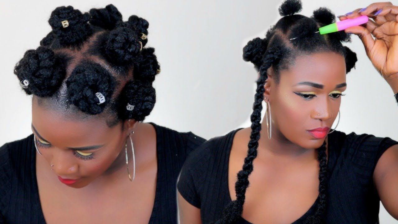 Shhh!!! The Easiest Crochet Bantu Knots On Natural Hair In 30 Minutes With Regard To Fashionable Bantu Knots And Beads Hairstyles (View 13 of 20)