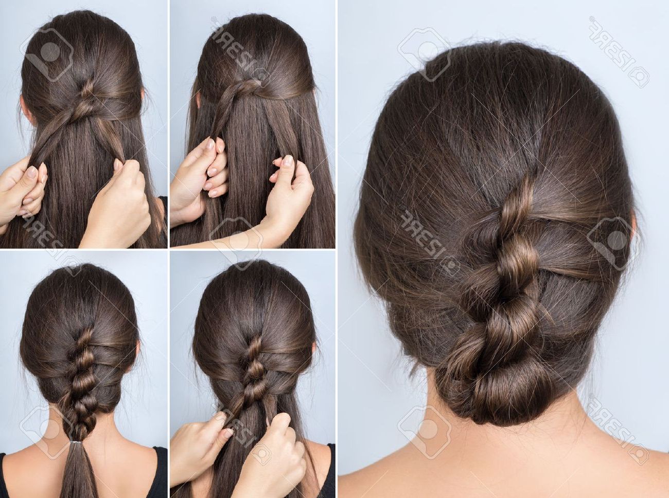 Simple Twisted Hairstyle Tutorial. Easy Hairstyle For Long Hair Inside Newest Simple Pony Updo Hairstyles With A Twist (Gallery 20 of 20)
