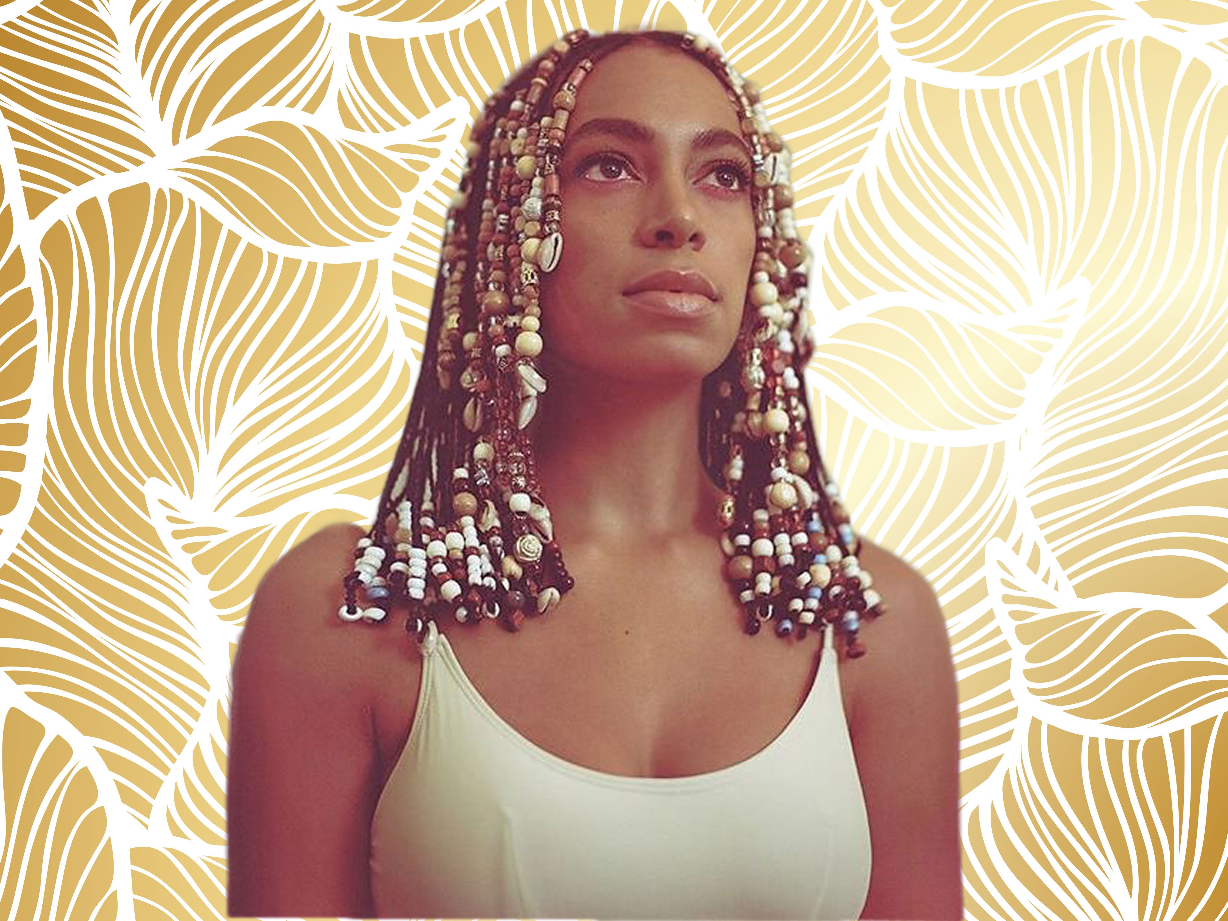 Solange Inspired Beaded Hairstyles – Essence With Widely Used Puka Shell Beaded Braided Hairstyles (View 2 of 20)