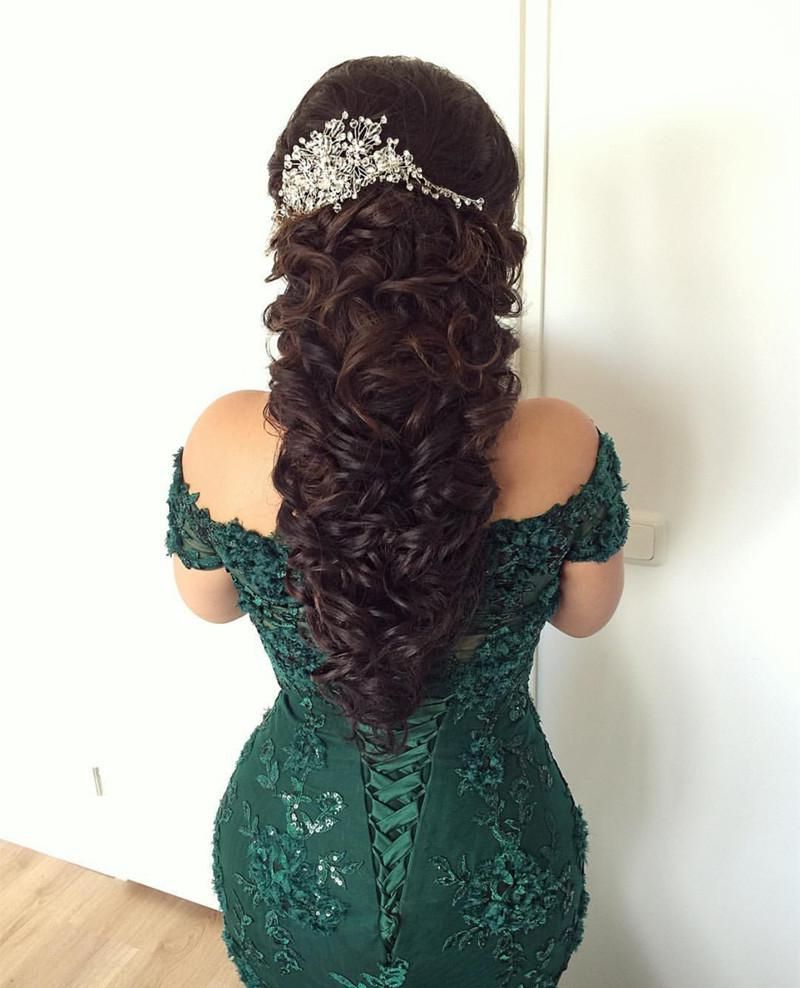 Stylish Lace Mermaid Evening Dresses Off The Shoulder Prom With Fashionable Over The Shoulder Mermaid Braid Hairstyles (View 7 of 20)
