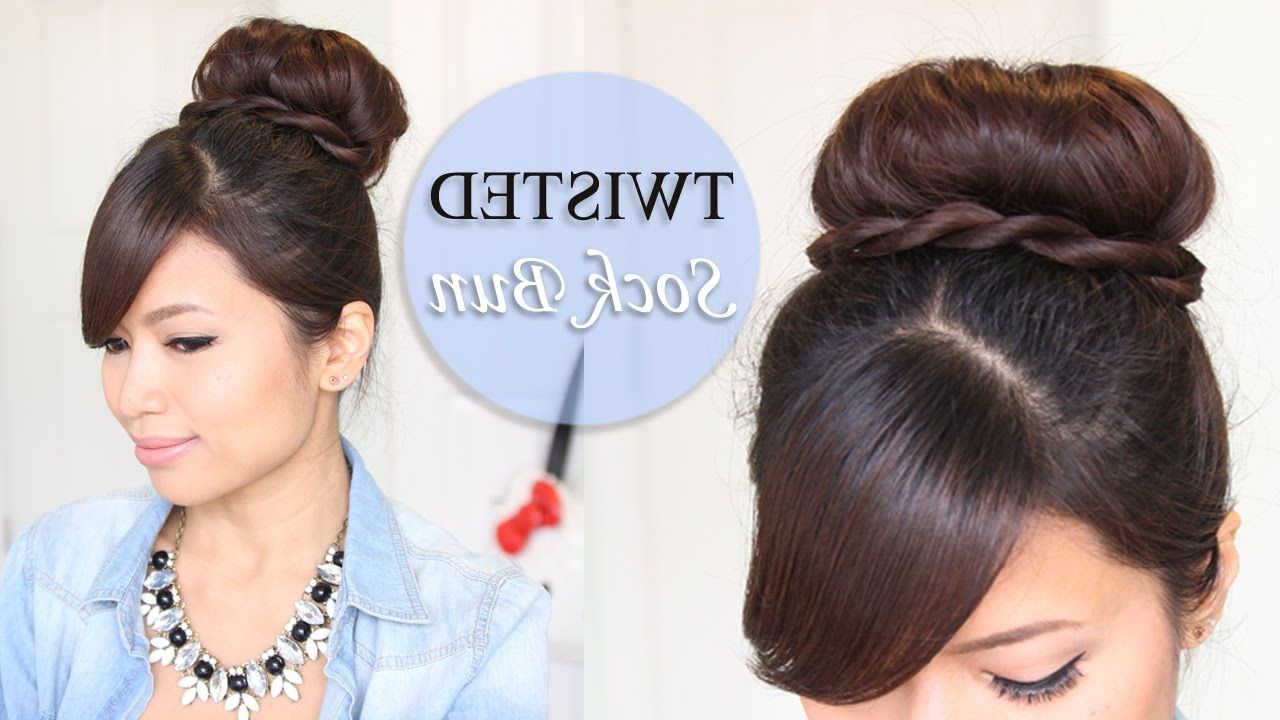 Twisted Sock Bun Updo Hairstyle (View 8 of 20)