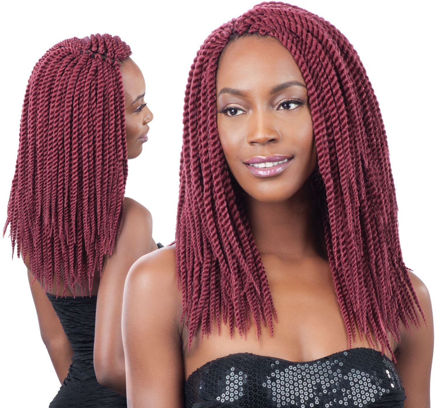 Well Known Black And Brown Senegalese Twist Hairstyles In Model Model Glance Crochet Braid Senegalese Twist Large 12 Inch (View 12 of 20)