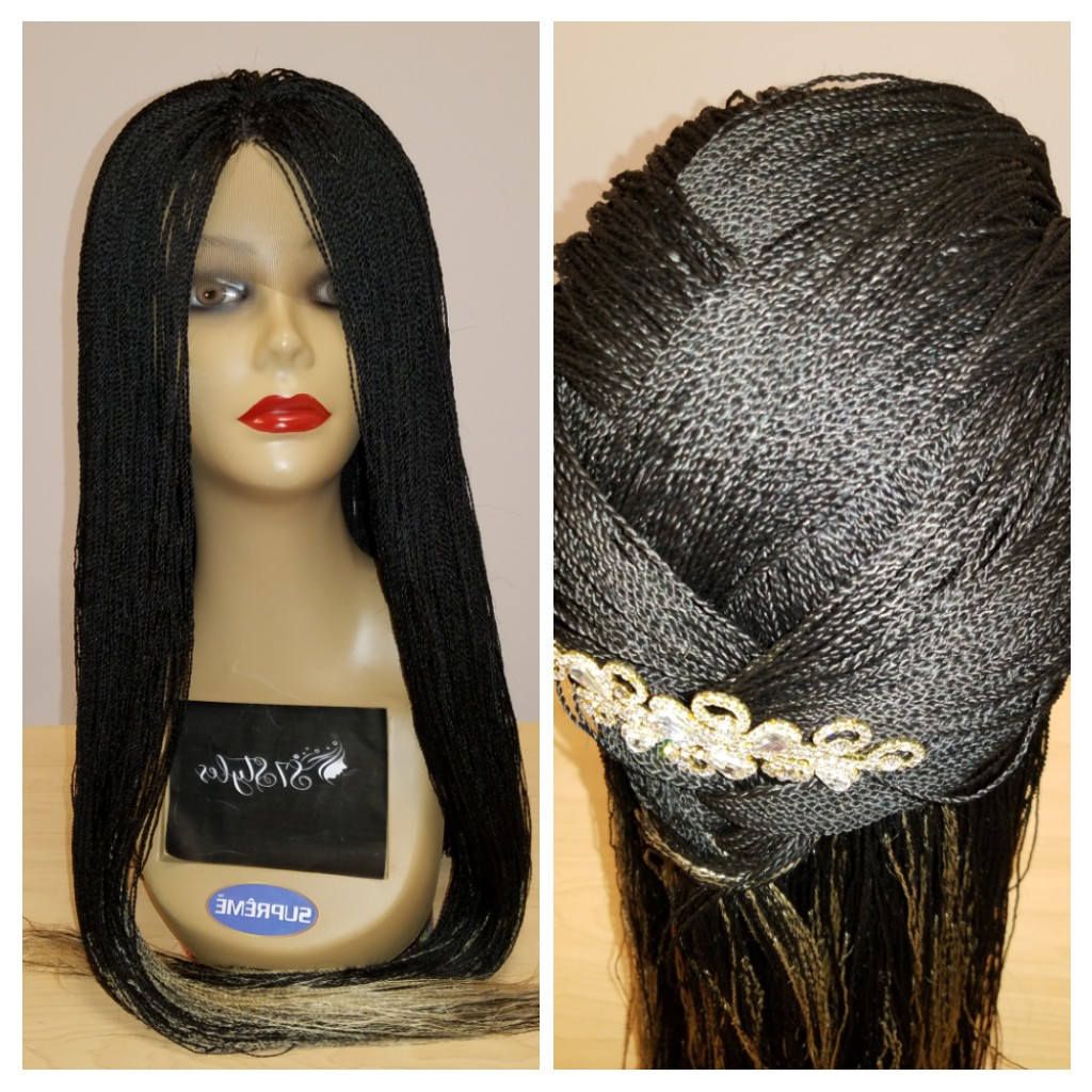 Well Known Cleopatra Micro Braids Intended For Cleopatra Micro Million Senegalese Twist Braided Wig – Lace Front Wig –  Black Wig – Synthetic Wig – Long Wig – High Quality Wig (View 19 of 20)