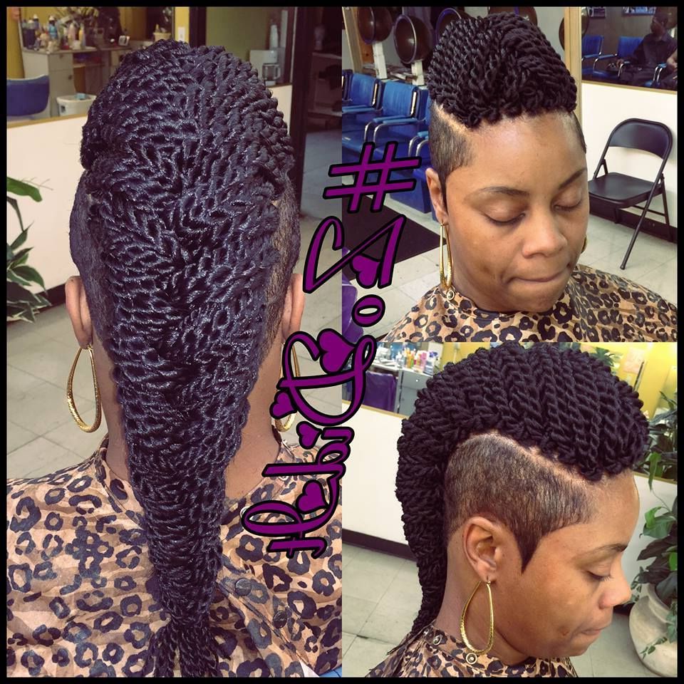 Well Known Crochet Mohawk Twists Micro Braid Hairstyles Inside Pintracey Hammond On Hair (View 1 of 20)
