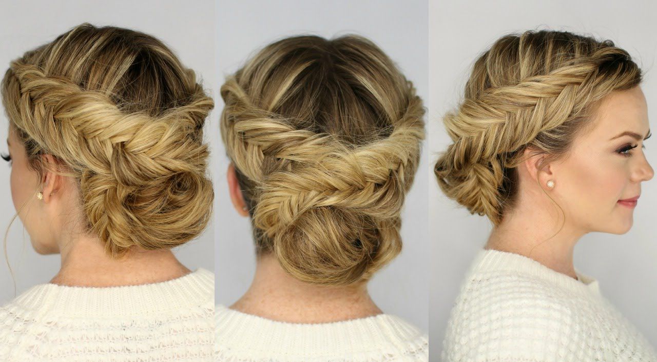 Well Known Dutch Braid Updo Hairstyles With Regard To Double Dutch Fishtail Braid Updo (View 14 of 20)