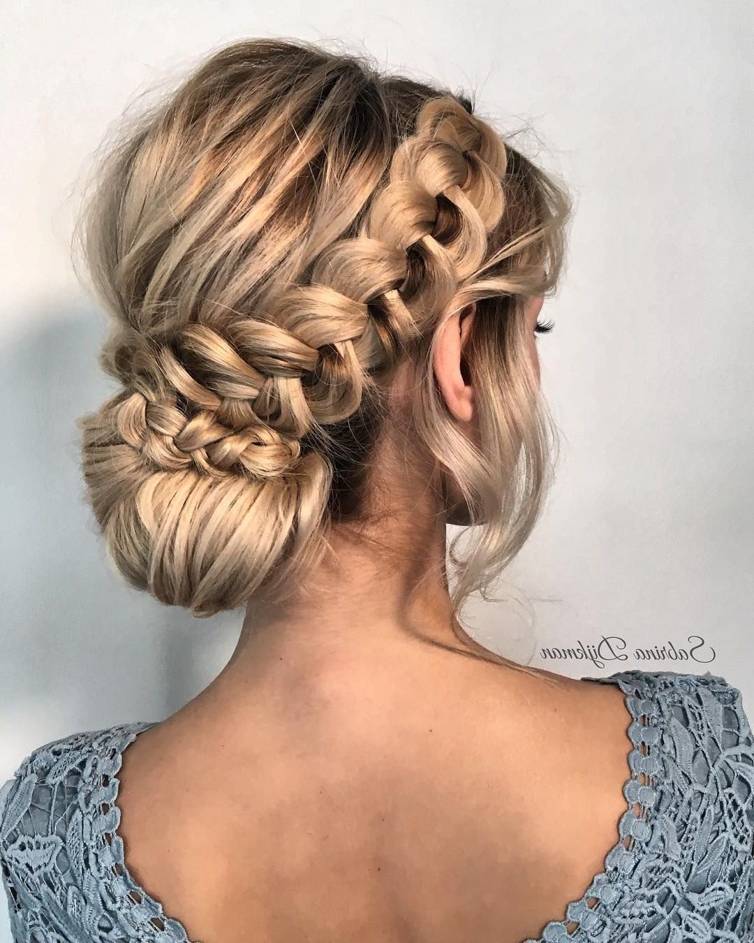 Well Known Messy Crown Braided Hairstyles For Beautiful Wedding Braided Updo Hairstyle ,messy Updo Wedding (View 10 of 20)