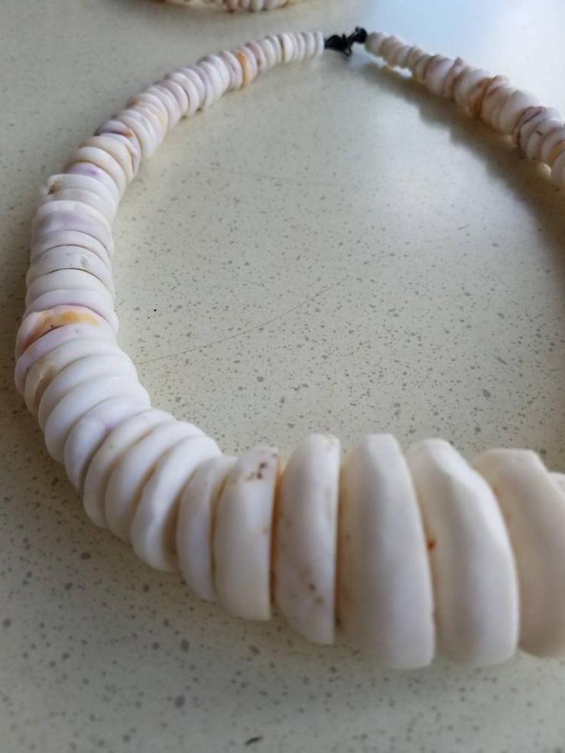 Well Known Puka Shell Beaded Braided Hairstyles Intended For Real Huge Hawaiian Puka Shell Necklace,puka Shell Necklace,huge  Pukashells,white Pukashells,hawaiian Seashells,seashell Necklace,oneofakind (View 18 of 20)